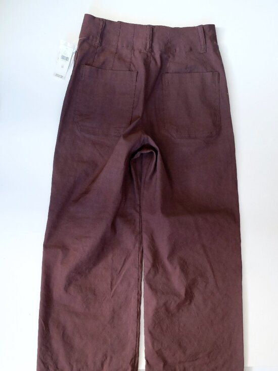 NEW Anthropologie Colette Crop Wide-Leg Pants Maeve 28 Chocolate Brown - Picture 6 of 7